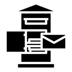 postbox glyph icon