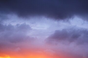 clouds in the sky at sunset