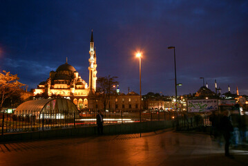 Obraz premium blue mosque at night