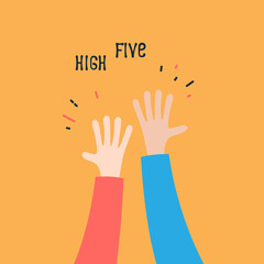 High five icon simple illustration