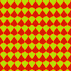 Orange and yellow shapes. Vector seamless and bright rhombus.