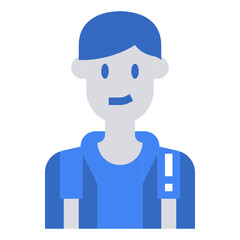 people student  blue  icon