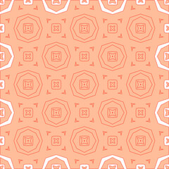 Geometric vector pattern with Pale yellow  color with red dots. simple ornament for wallpapers and backgrounds.