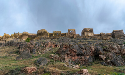 Medieval ruined fortress Bayburt in Turkey	