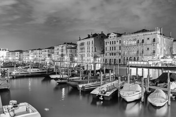 Scenic architecture along the Grand Canal in Venice, Italy