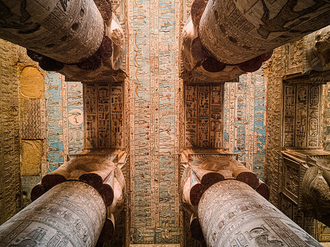 Interior Of A Egyptian Temple 