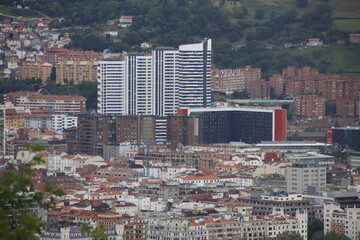 Urban view on the city of Bilbao