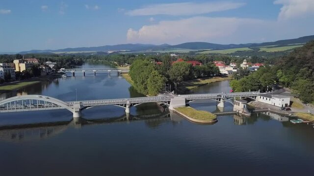 Aerial view of Piestany, Slovakia.