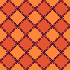 Fototapeta premium Seamless pattern. Ethnic ornament. Geometric background. Tribal wallpaper. Ethnical image. Tribe motif. Ancient mosaic. Digital paper. Folk web design. Textile print backdrop. Vector illustration.