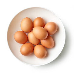 bowl of brown eggs