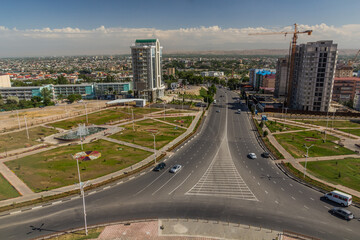 Fototapeta na wymiar Skyline view of Khujand, Tajikistan