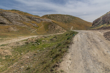 Landscape near Penjikent in Tajikistan