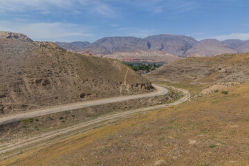 Landscape near Penjikent in Tajikistan