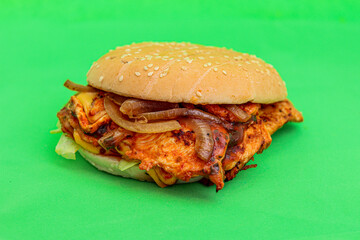 hamburger on a plate