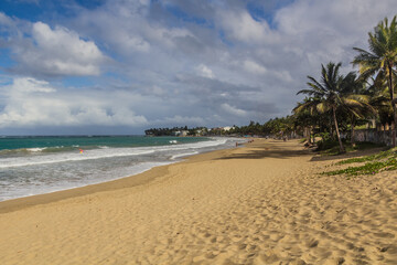 Fototapeta na wymiar View of Cabarete beach, Dominican Republic