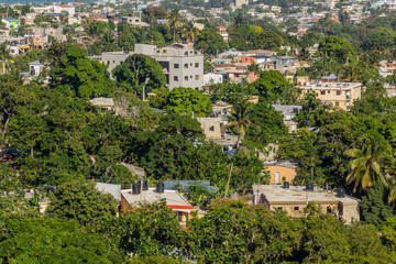 Fototapeta premium Aerial view of Puerto Plata, Dominican Republic