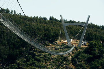 View of Arouca 516 suspension bridge in the municipality of Arouca, Portugal.