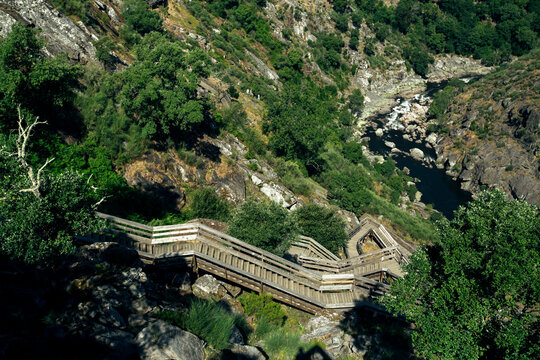 View of the Paiva walkways (Passadi&ccedil;os do Paiva) along the River Paiva, Arouca, Aveiro, Portugal.