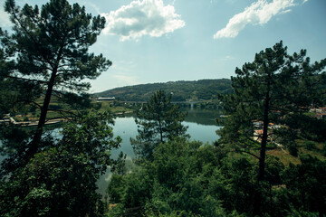 Fototapeta na wymiar View of the Douro River in the Aveiro District, Portugal.