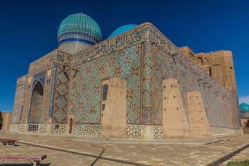 Fototapeta premium Mausoleum of Khoja Ahmed Yasawi in Turkistan, Kazakhstan