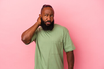 touching back of head, thinking and making a choice.