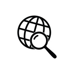  global Internet icon. globe search vector icon 