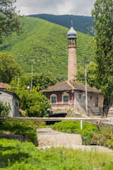 Minaret of Juma mosque in Sheki, Azerbaijan