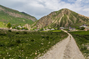 Road to Laza village in Caucasus mountains, Azerbaijan