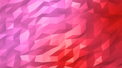 Fototapeta premium Polygon background two color light pink and red.