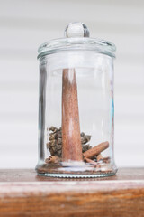 Cinnamon in a jar