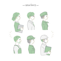 働く人々の横顔