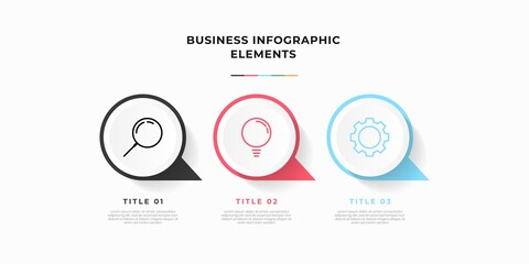 Presentation business infographic template with 5 options or steps. Modern infographic design template. Creative concept of five stages of business project