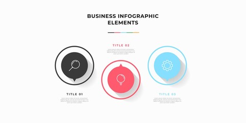 Presentation business infographic template with 5 options or steps. Modern infographic design template. Creative concept of five stages of business project