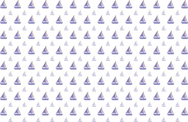 背景素材　可愛いヨットのパターン柄　紫