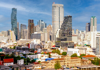 Fototapeta na wymiar Central business district of Bangkok Thailand