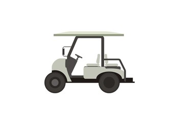 Golf car simple flat illustration