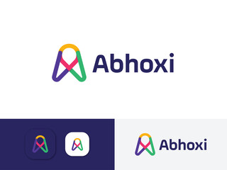 Colorful A letter logo design | Modern A letter logo Template