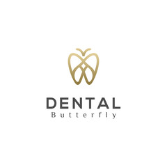 Dental Care or Butterfly Logo Design