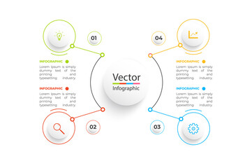 Fototapeta premium Abstract infographics number options template. Vector illustration. Can be used for workflow layout, diagram, business step options, 