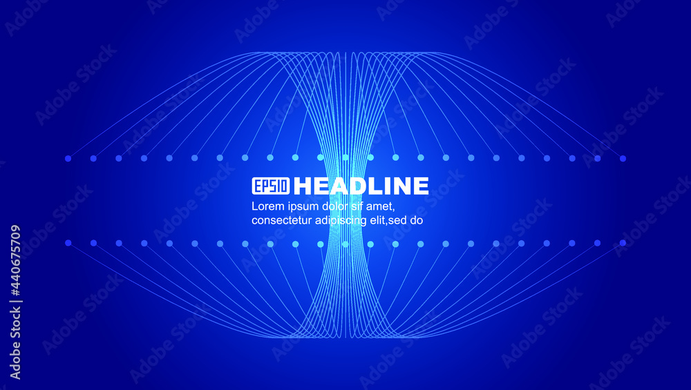 Poster dot-line connection abstract graphics network connection big data conceptual background.