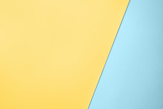 Blue and yellow color paper for background