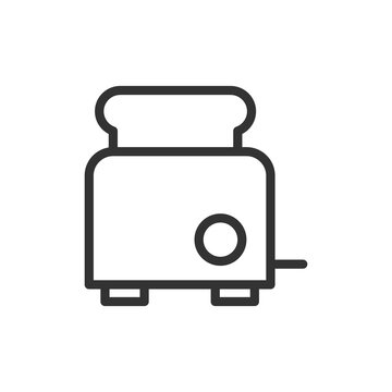 Outline design of toster icon.
