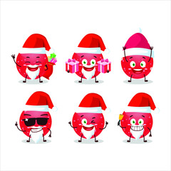 Santa Claus emoticons with jelly sweets candy red cartoon character. Vector illustration
