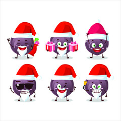 Santa Claus emoticons with love candy cartoon character. Vector illustration