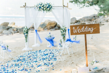Beach wedding setup