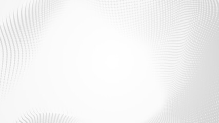 Dot white gray wave light technology texture background. Abstract big data digital concept. 3d rendering.