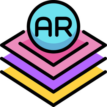 recommend clip art: layers color outline icon