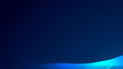 Dot blue wave light screen gradient texture background. Abstract  technology big data digital background. 3d rendering.