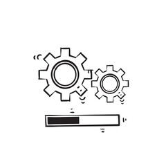 hand drawn doodle software update illustration vector isolated