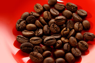Close up of Indonesia Robusta Coffee Beans